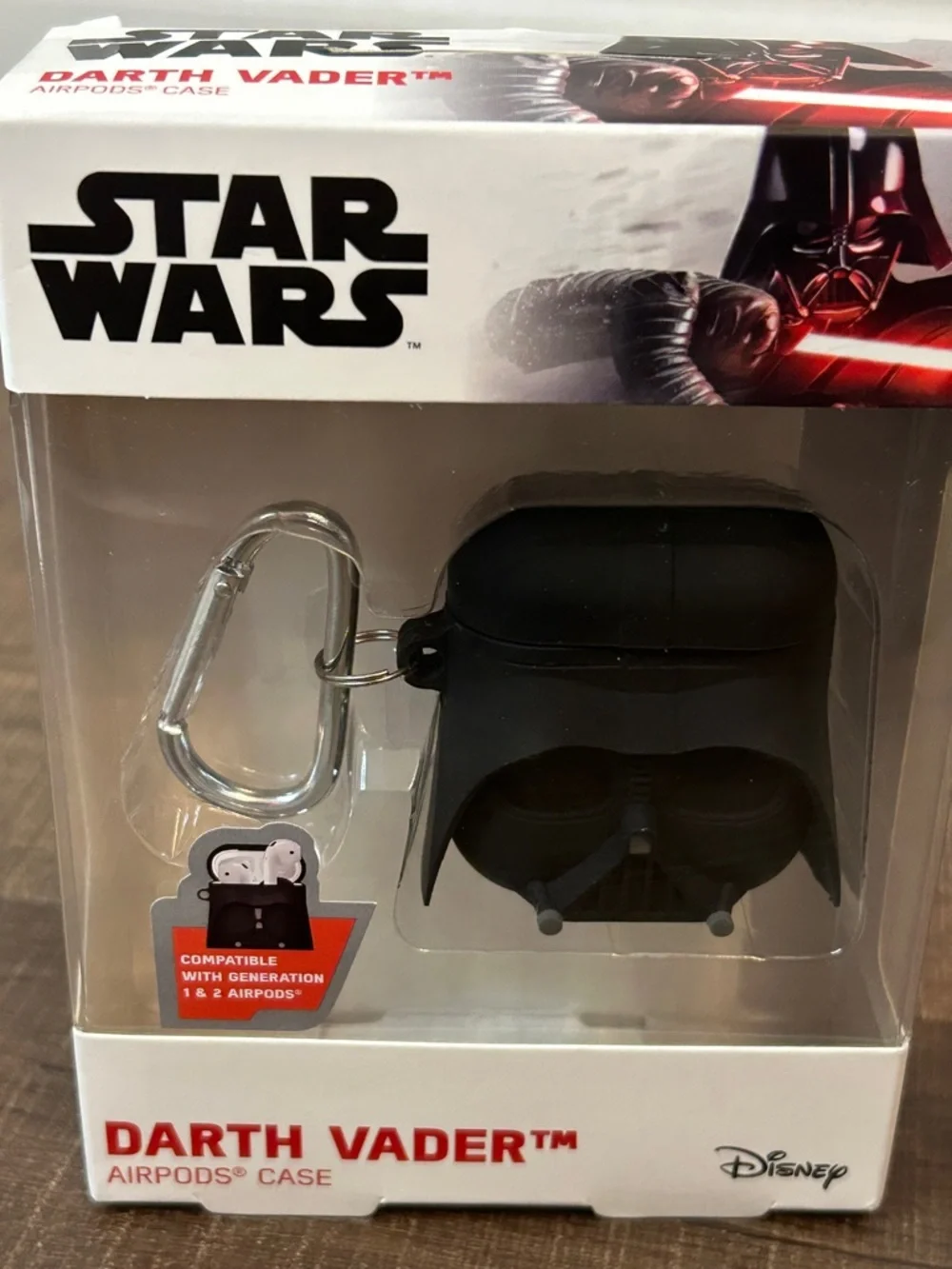 Disney Star Wars Darth Vader Airpods Silicone Case For Generation 1 & 2 NEW
